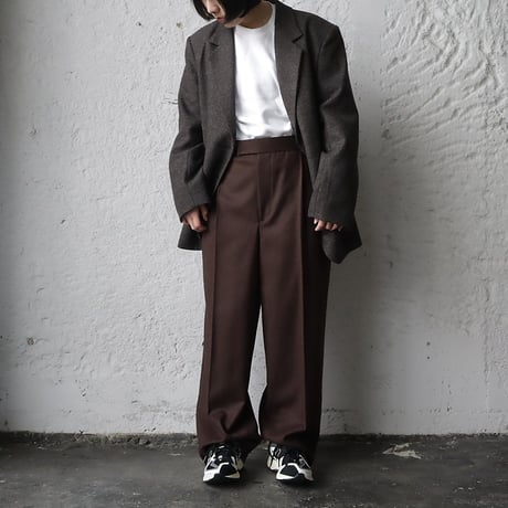 NOTA one tuck straight pants (brown)