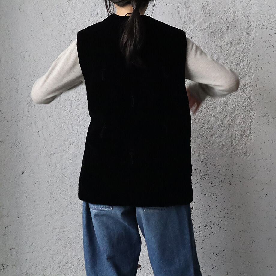 TOWAVASE La zabu vest jacket ラザブ ベスト TOWAVASE La zabu vest jacket (black) | nii-B |