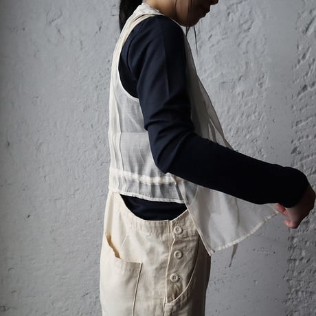 Tabrik  organdy  gilet (ivory)