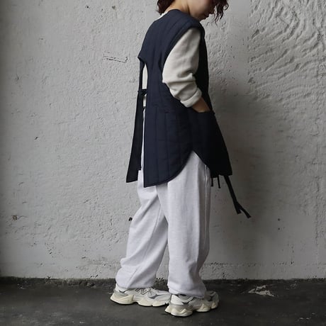 ànuke backopen stripe vest (navy)