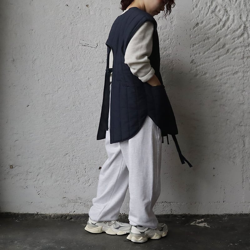 ジャケット・アウター anuke Backopen Stripe Vest anuke（アンヌーク） 【s20】アンヌーク バックオープンストライプ