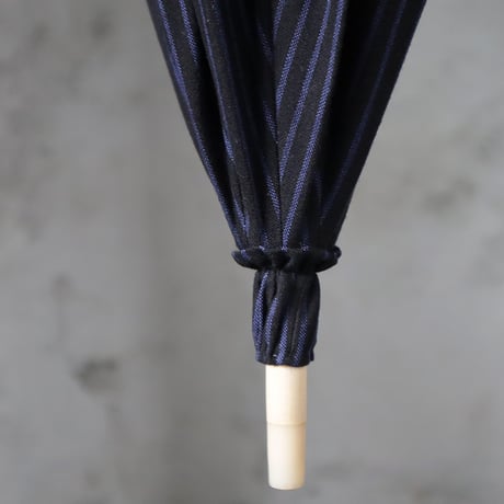 Tabrik fringe parasol (black x blue stripe)