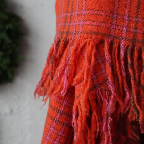 R&D.M.Co-  wool blanket  (orange x pink)