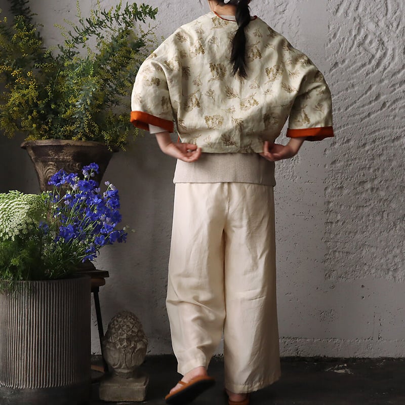 【極美品】TOWAVASE Frais linen jacket (multi) TOWAVASE Frais linen jacket (multi) | nii-B | W