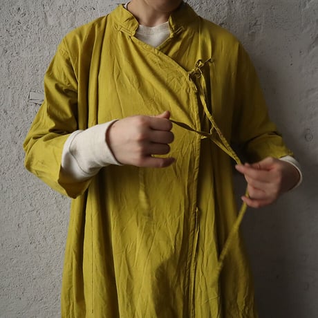 saruche chinese  kurta long  shirt (yellow)