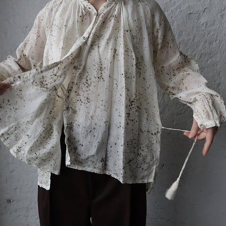 Tabrik 2way blouse (logwood/natural)
