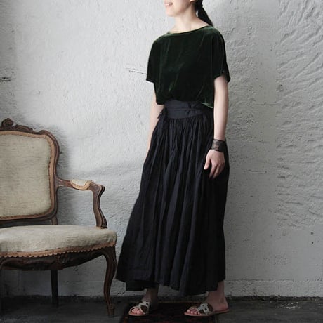 Tabrik gathered skirt (doro-aizome)