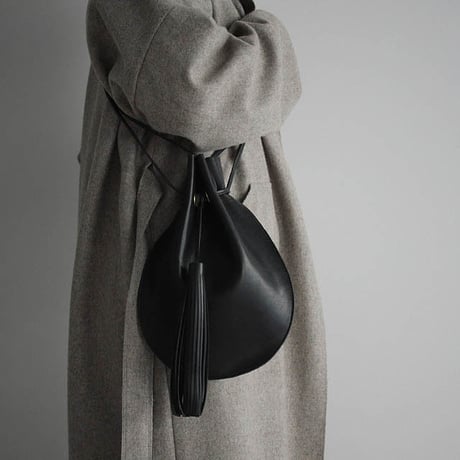 chiihao   round pochette large black