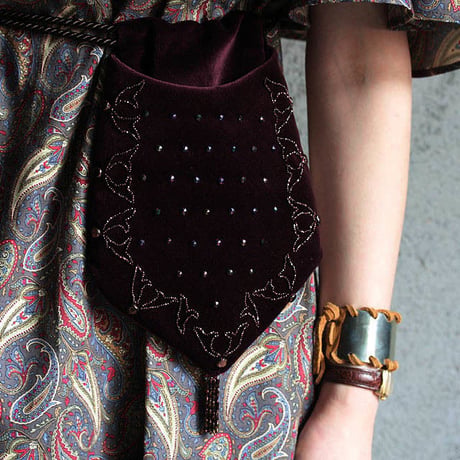 NOTA bell sleeve dress + purse  paisley