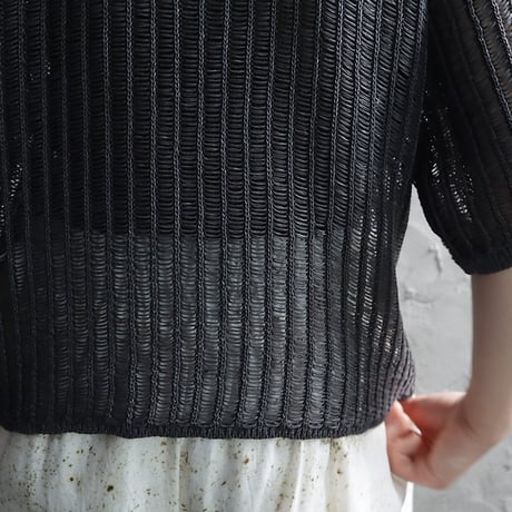 ànuke mesh polo knit (charcoal gray)