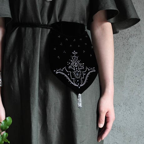 NOTA bell sleeve dress + purse  khaki