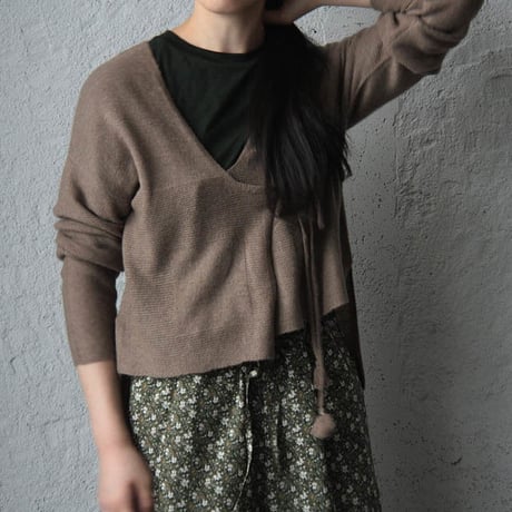 TOWAVASE Pétit dejeuner pullover cardigan (mocha)