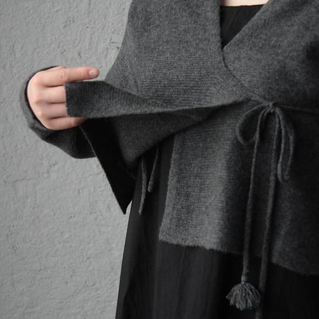 TOWAVASE Pétit dejeuner pullover cardigan (charcoalgray)