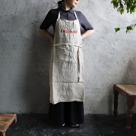 R&D.M.Co-  linen apron (ENGLAND)