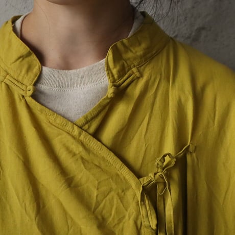 saruche chinese  kurta long  shirt (yellow)