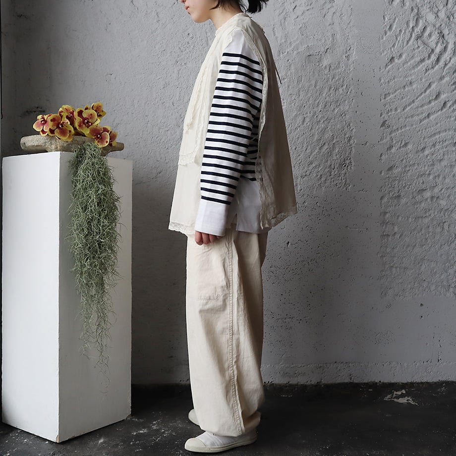 towavase leavers tablier　ブラウス　ベスト　アイボリー TOWAVASE Leavers tablier (ivory) | nii-B | WEBSHOP
