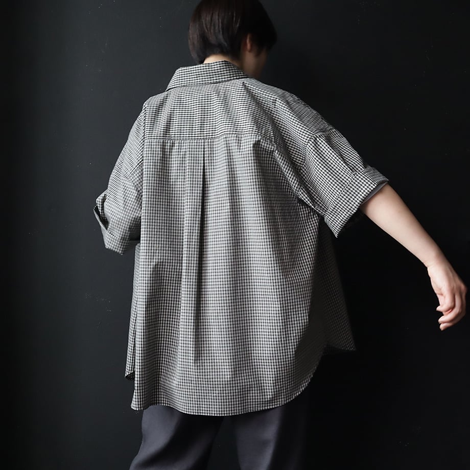 ànuke check over shirts (black) | nii-B | WEBSHOP
