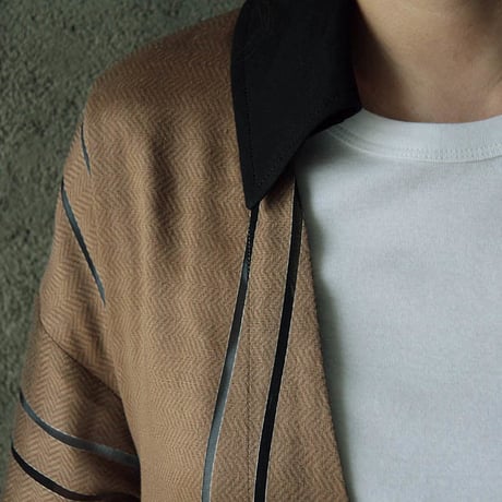 NATIVE VILLAGE linen mesh coat