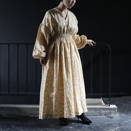 NOTA sicily dress (flower print mustard)