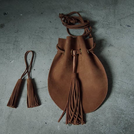chiihao   round pochette camel