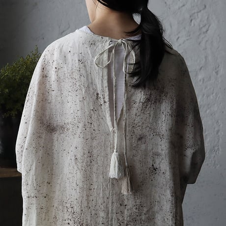 Tabrik linen tassel dress (logewood)