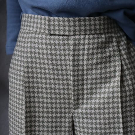 NOTA one tuck straight pants (houndstooth)