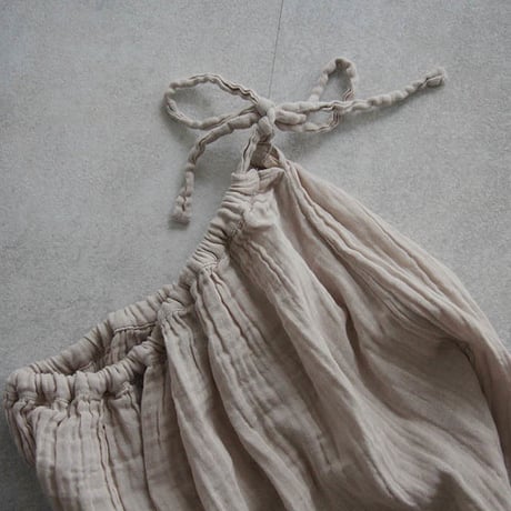 organic cotton long skirt beige