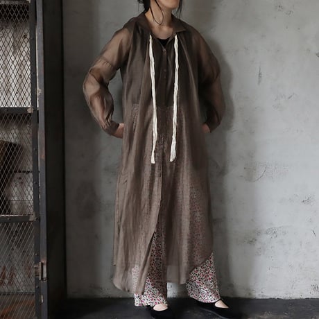 Tabrik  organdy gather one piece (olive)