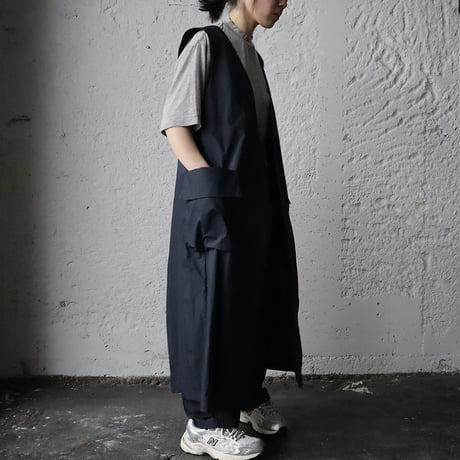 2B long gilet (navy)