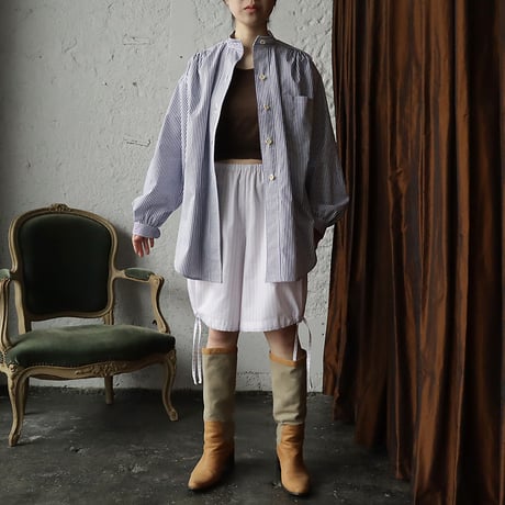 NOTA la matin blouse (white x blue)