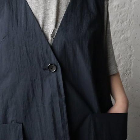 2B long gilet (navy)