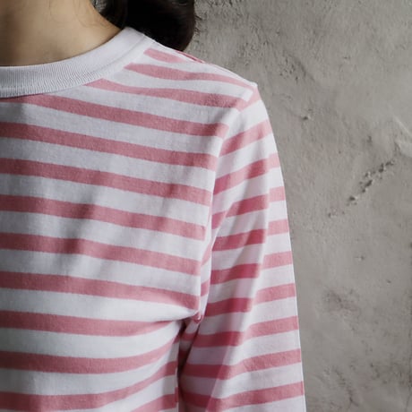 R&D.M.Co- gauze bouder L/T shirt(gray/sax/pink)