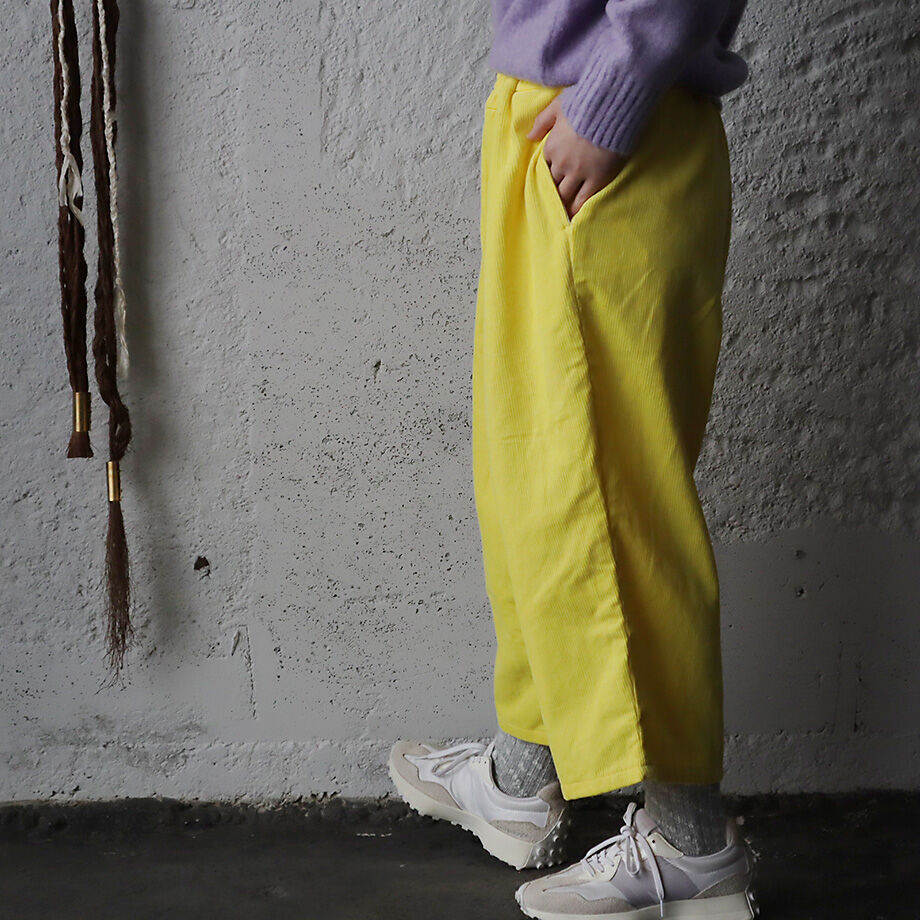 R&D.M.Co- linen corduroy gum pants (yellow) | n...