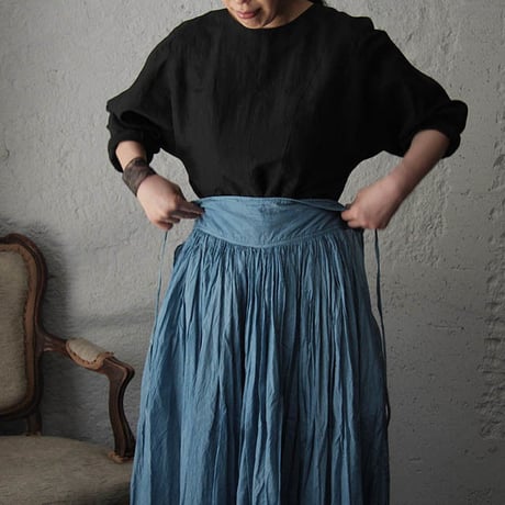 Tabrik gathered skirt (doro-zome)