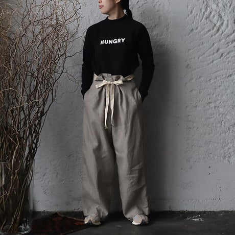 .less linen wrap pants (beige)