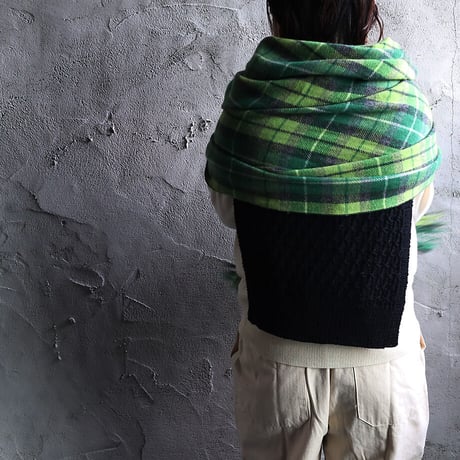 R&D.M.Co-  wool blanket  (green mix check)