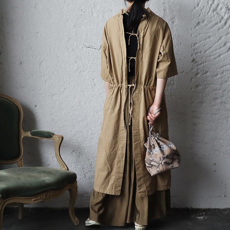 hospital surgical gown short sleeve (beige)