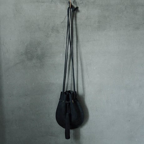 chiihao   round pochette charcoal