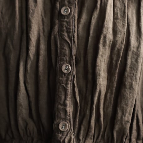 Tabrik linen puff blouse (doro-zome)