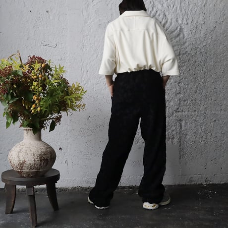 ànuke jacquard rough pants (black)