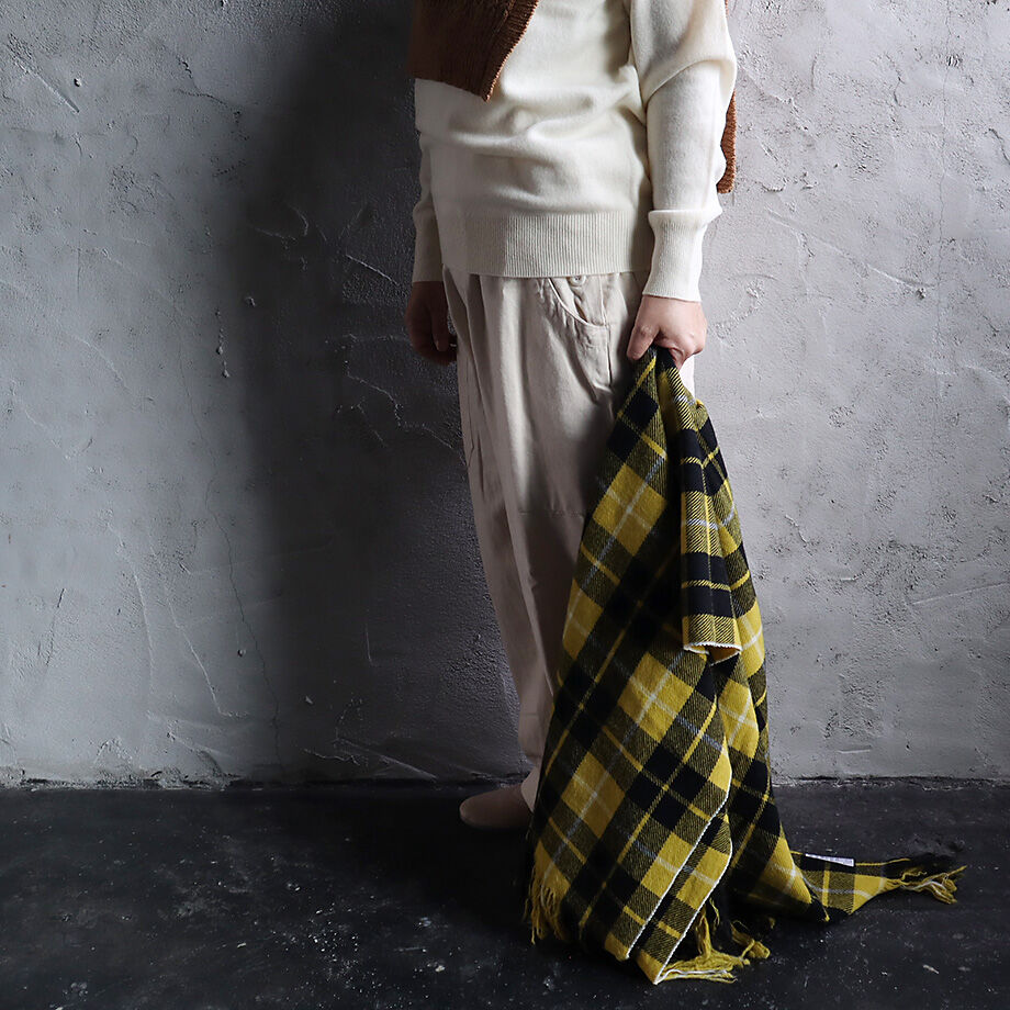 R&D.M.Co- wool blanket (yellow x black check)