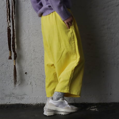 R&D.M.Co- linen corduroy gum pants (yellow)
