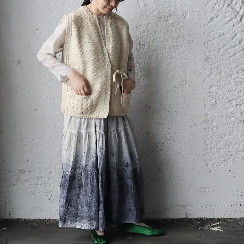 TOWAVASE Panier nosleeve cardigan (ivory) | nii