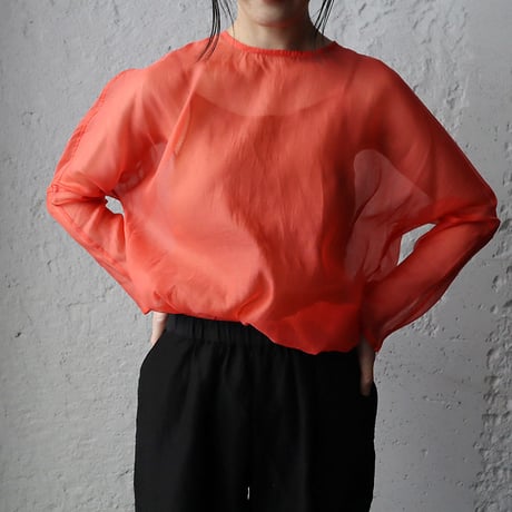 Tabrik  organdy  pullover (coral)