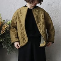 R&D.M.Co- jucquard matelasse trimming jacket (khaki)