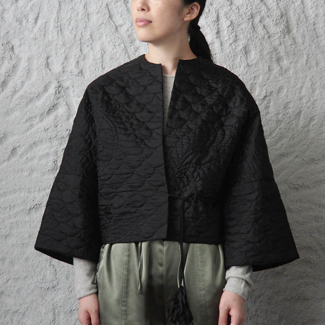 TOWAVASE silk quilt jacket (black) | nii-B | WE TOWAVASE silk quilt jacket (black) | nii-B | WE