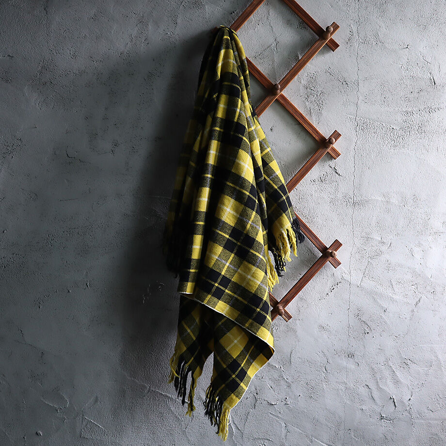 R&D.M.Co- wool blanket (yellow x black check)