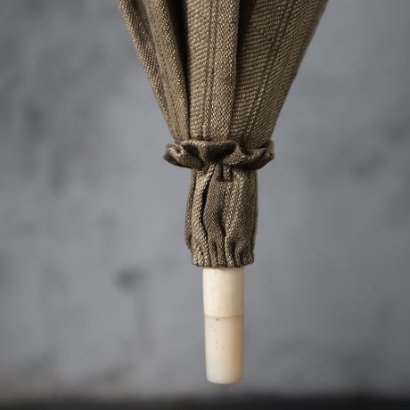 Tabrik fringe parasol (khaki x beige stripe)