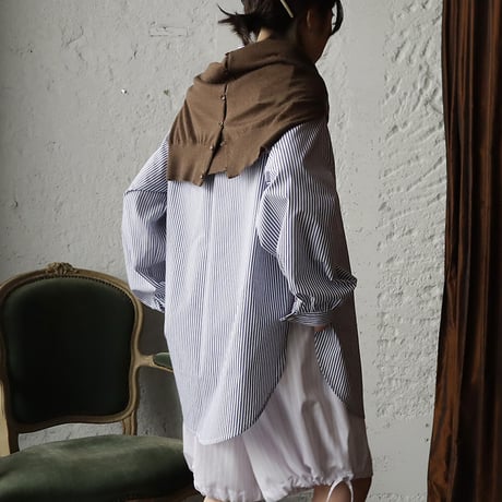 NOTA la matin blouse (white x blue)
