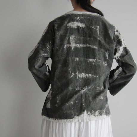 m.Funatabi jacket (Sumi dye)
